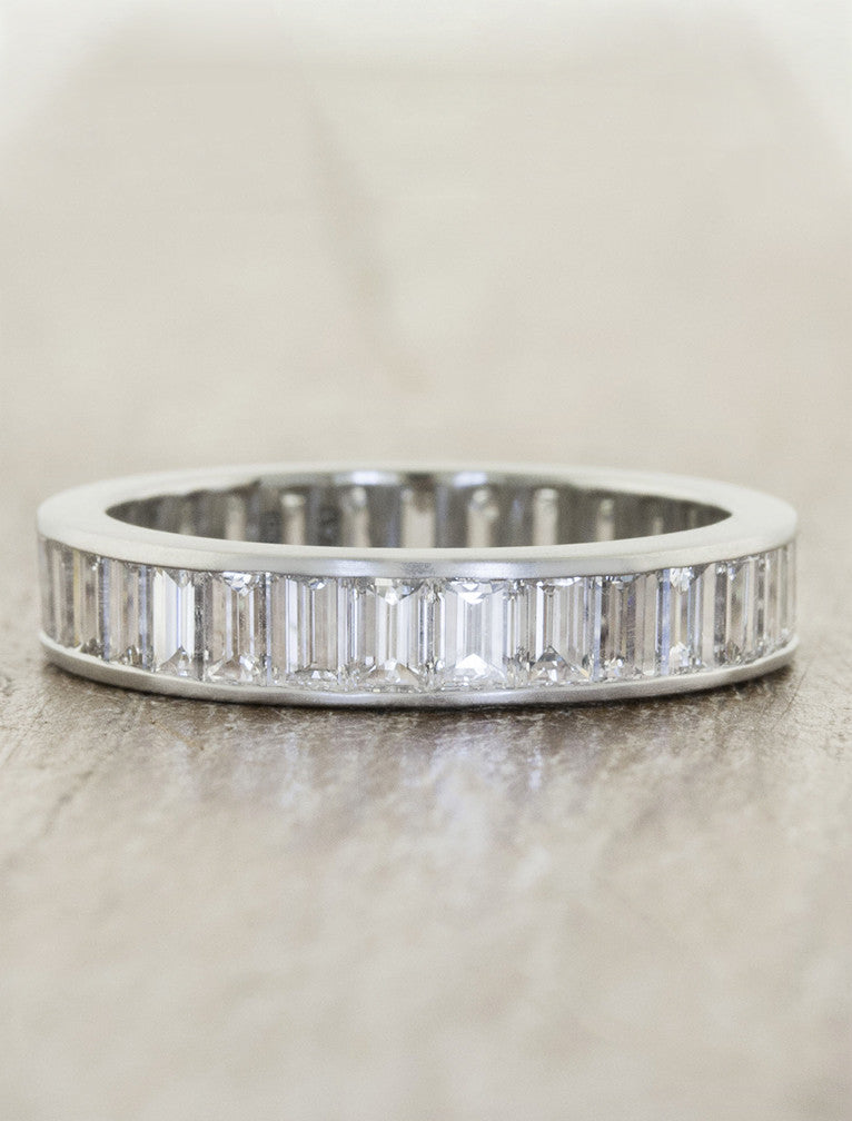modern eternity band baguette diamond ring