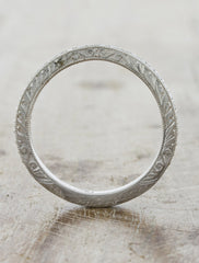 Vintage Inspired Hand Engraved Wedding Ring