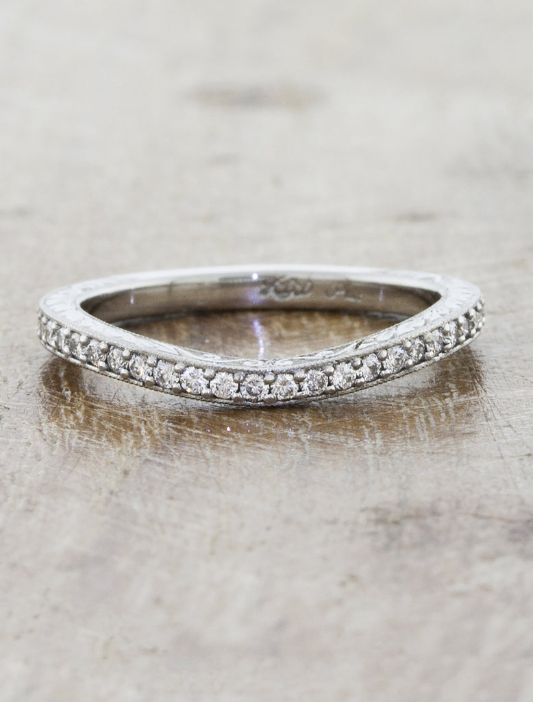 Vintage Inspired Hand Engraved Wedding Ring