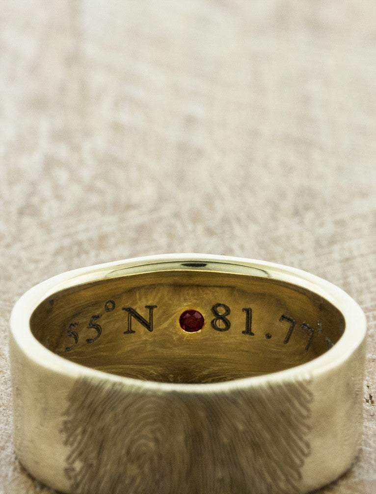 custom fingerprint wedding ring 