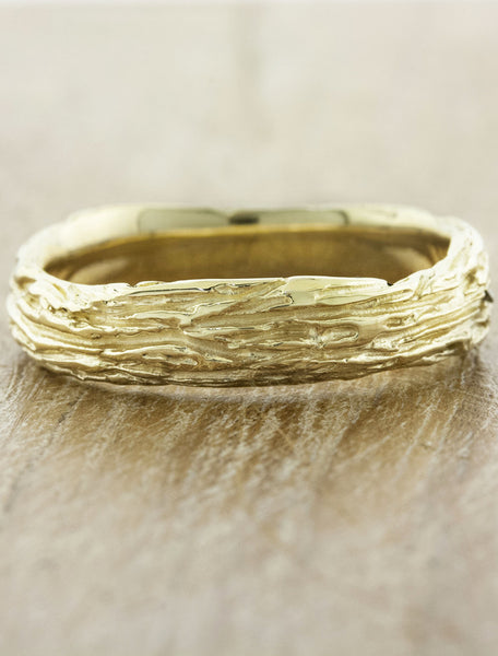 caption:Shown in 5mm width, 14k yellow gold