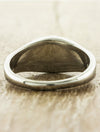 customized wedding band with initial 