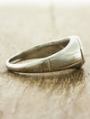 customized wedding band with initial 