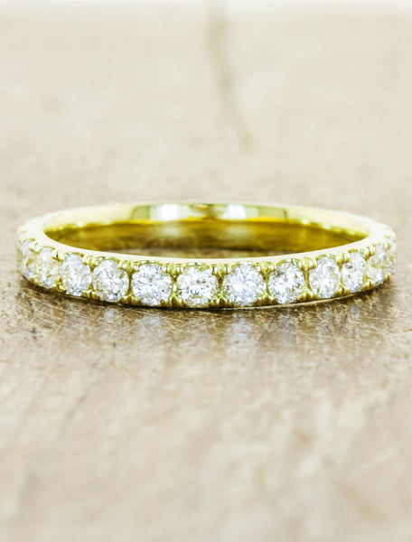classic diamond eternity ring - yellow gold variation. caption:Shown in 18k yellow gold