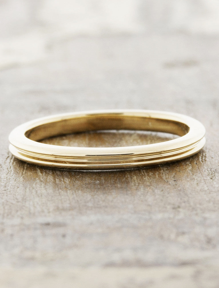 caption:Shown in 2mm width in 14k yellow gold