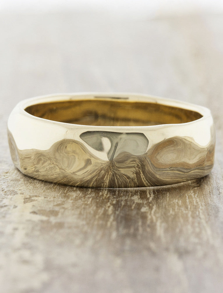 caption:Shown in 7mm width in 14k yellow gold, polished finish