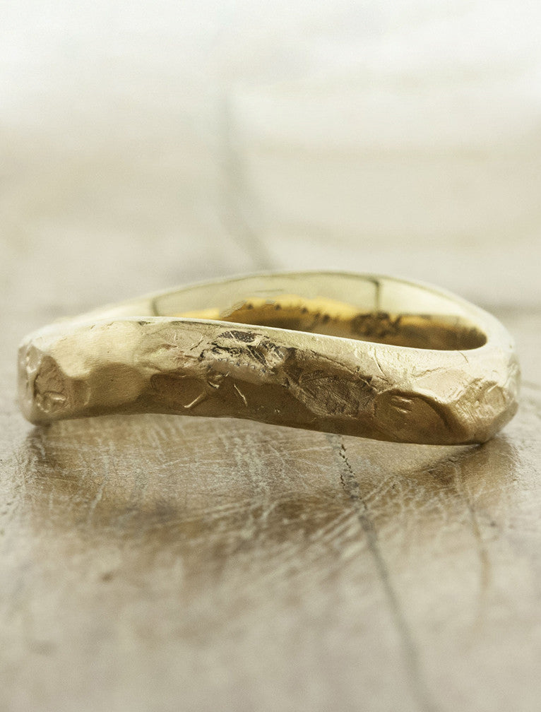 Oasis: Rough Texture Men's Wedding Band Ken Dana Design