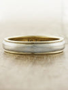 caption:Customized with yellow gold trim and no texture, shown in 5mm width