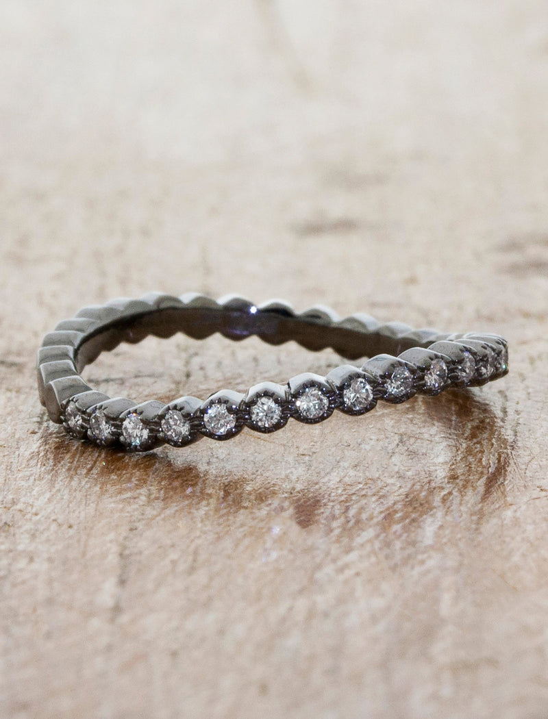 caption:Customized in black rhodium