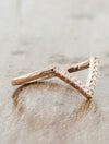 V - shaped wedding rings