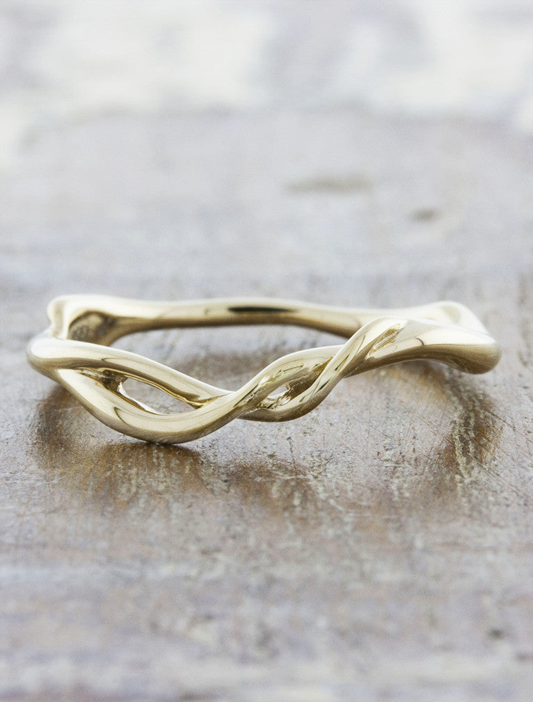 sculptural branch wedding ring - yellow gold variation
