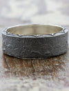 Textured Black Wedding Band
