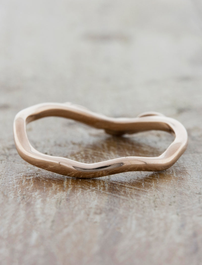 Nature Inspired Wedding Ring with Leaf Details