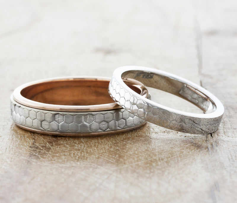 caption:Shown with matching Combo wedding band 