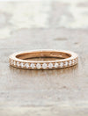 caption:Shown 3/4 diamond coverage in 14k rose gold