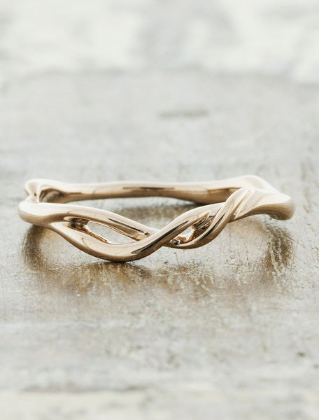 nature inspired twisted, branch ring
