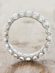 Oval diamond eternity wedding ring 