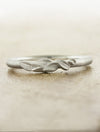 caption:Shown in 1.6mm width in platinum & custom sandblasted finish