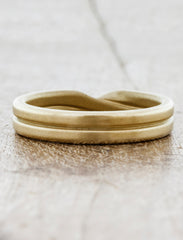 Mobius Strip Double Rope Wedding Band. 