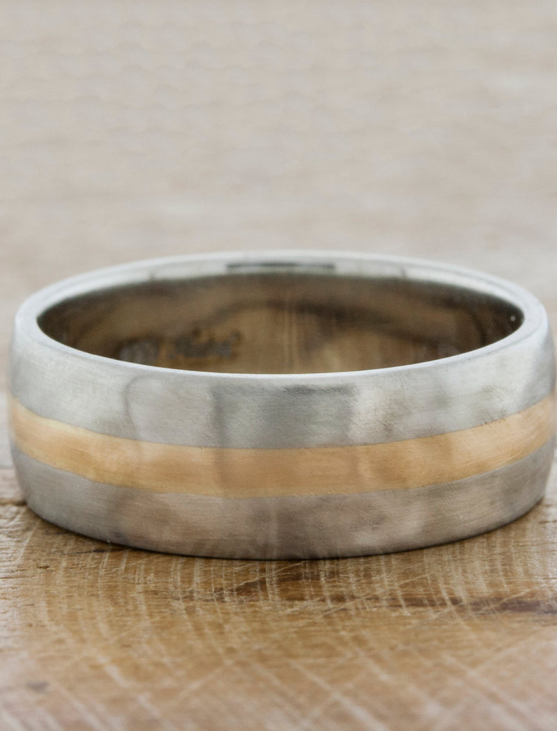 caption:Customized with 7mm width and soft hammer texture