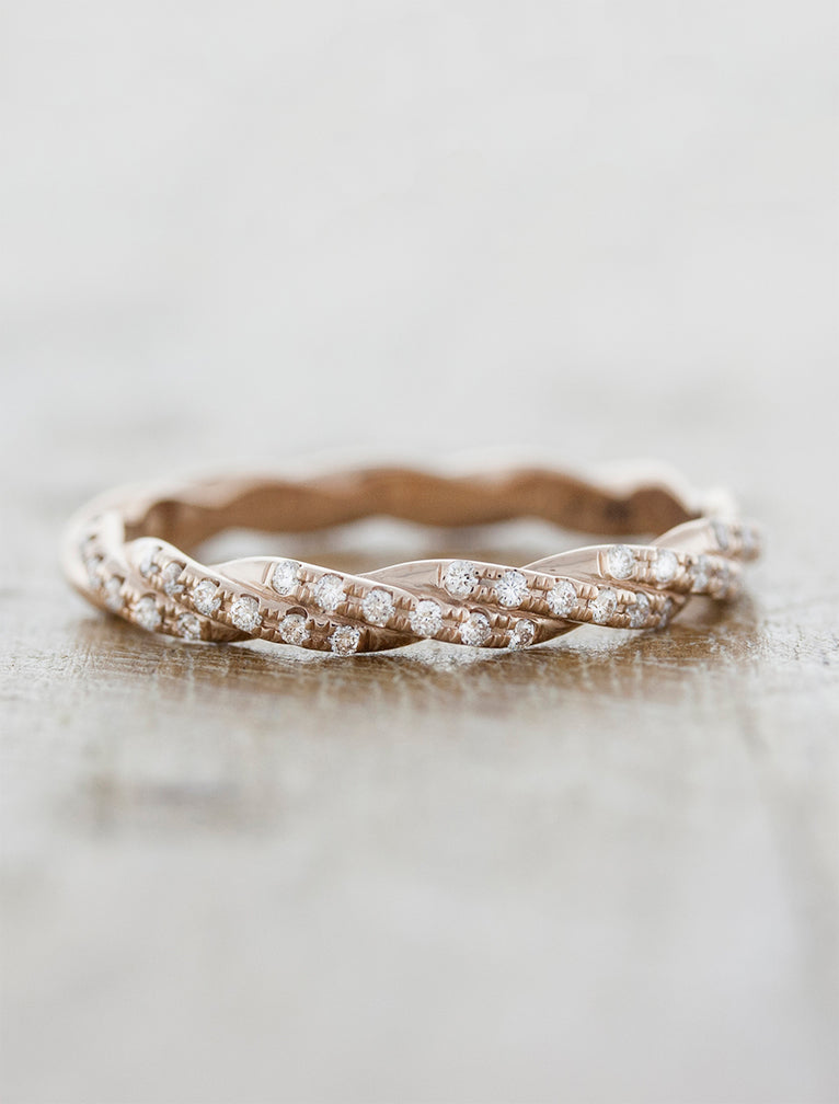 caption:Shown in 14k rose gold with full diamonds